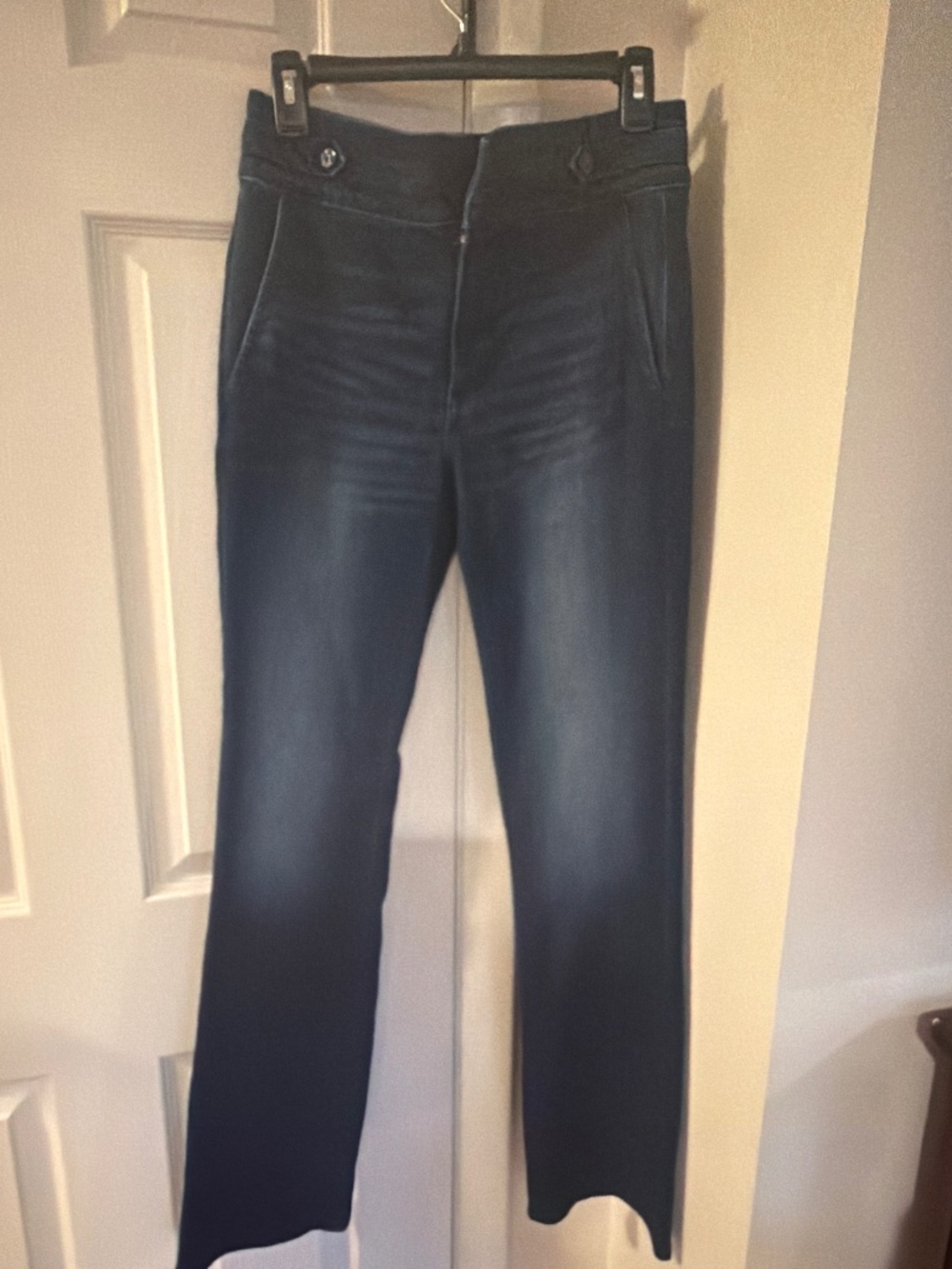 Dark denim extra high rise jeans